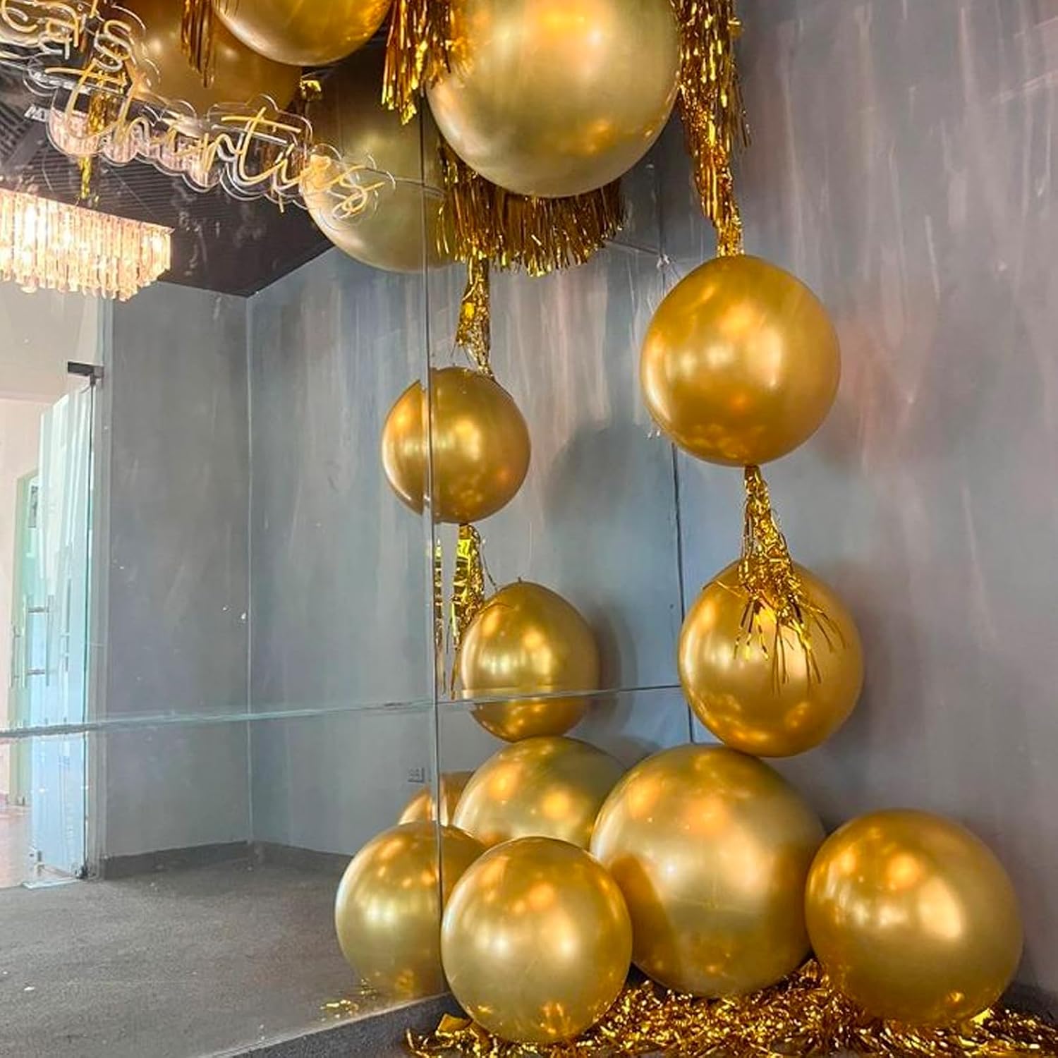 Thumbnail 4 de PartyWoo Metallic Gold Balloons 36 Inch