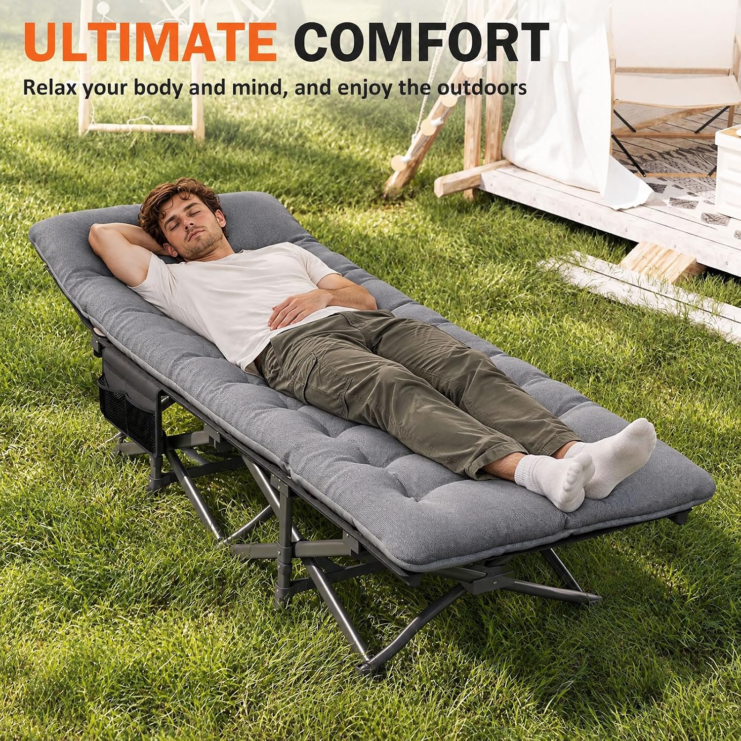 Thumbnail 6 de ATORPOK DX-1 Camping Cot with Cushion, 450-Pound Capacity and Carry Bag