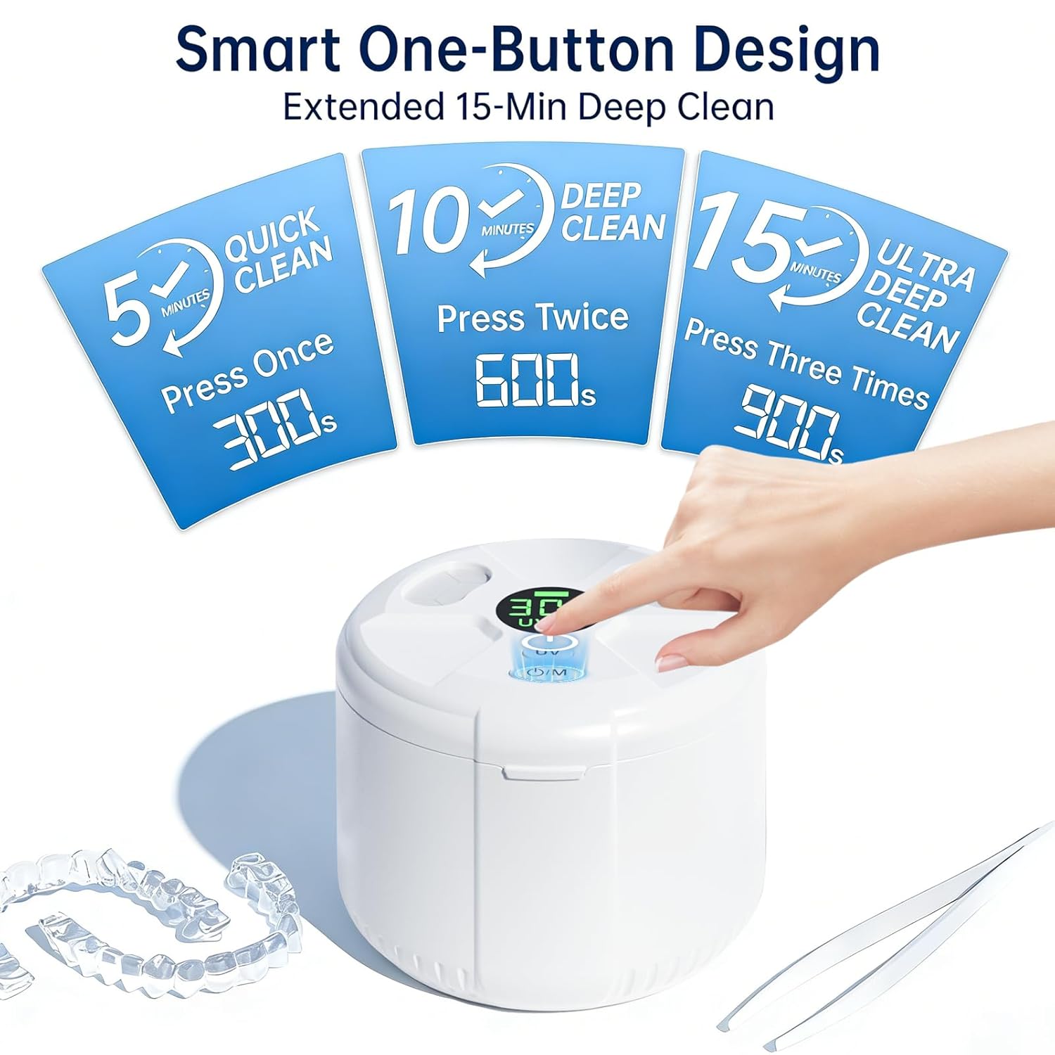 Detalle de Ultrasonic Retainer Cleaner Machine, 45kHz – 200ML Capacity