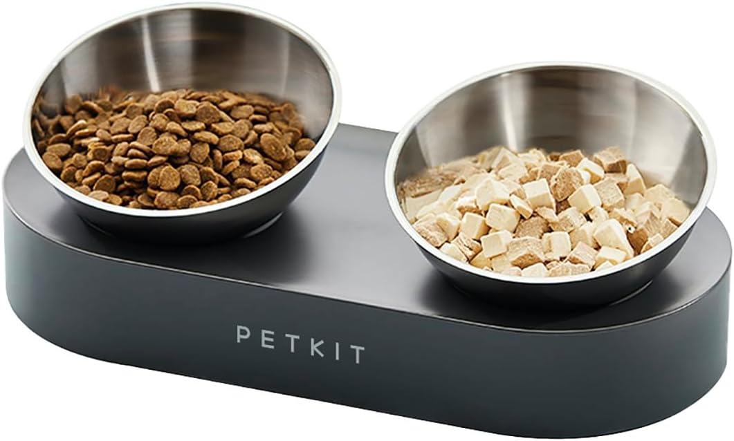 Detalle de PETKIT Cat Bowls with Stand Tilted 480ml