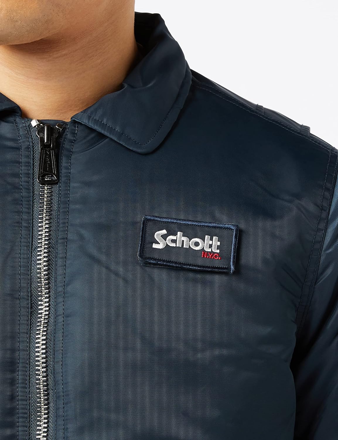 Thumbnail 2 de Veste homme Schott NYC 210100 – fermeture éclair, manches longues
