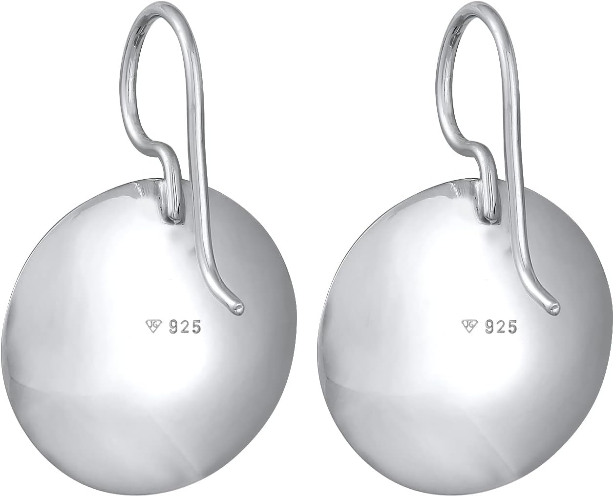 Detalle 2 de Nenalina Ohrringe Silber 925 Damen Ohrhänger mit Kreis (gebürstet), 21 mm