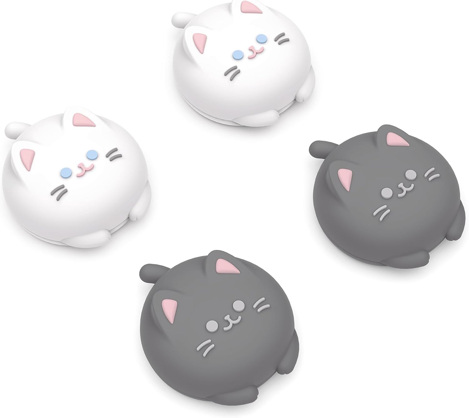 Detalle 2 de playvital Cute Thumb Grip Caps for ROG Ally (Silicone) – Cutie Kitty
