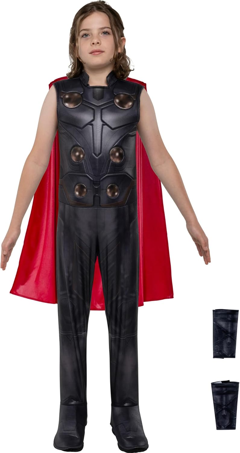Detalle 2 de MARVEL Thor Youth Halloween Costume with Padded Jumpsuit and Detachable Cape
