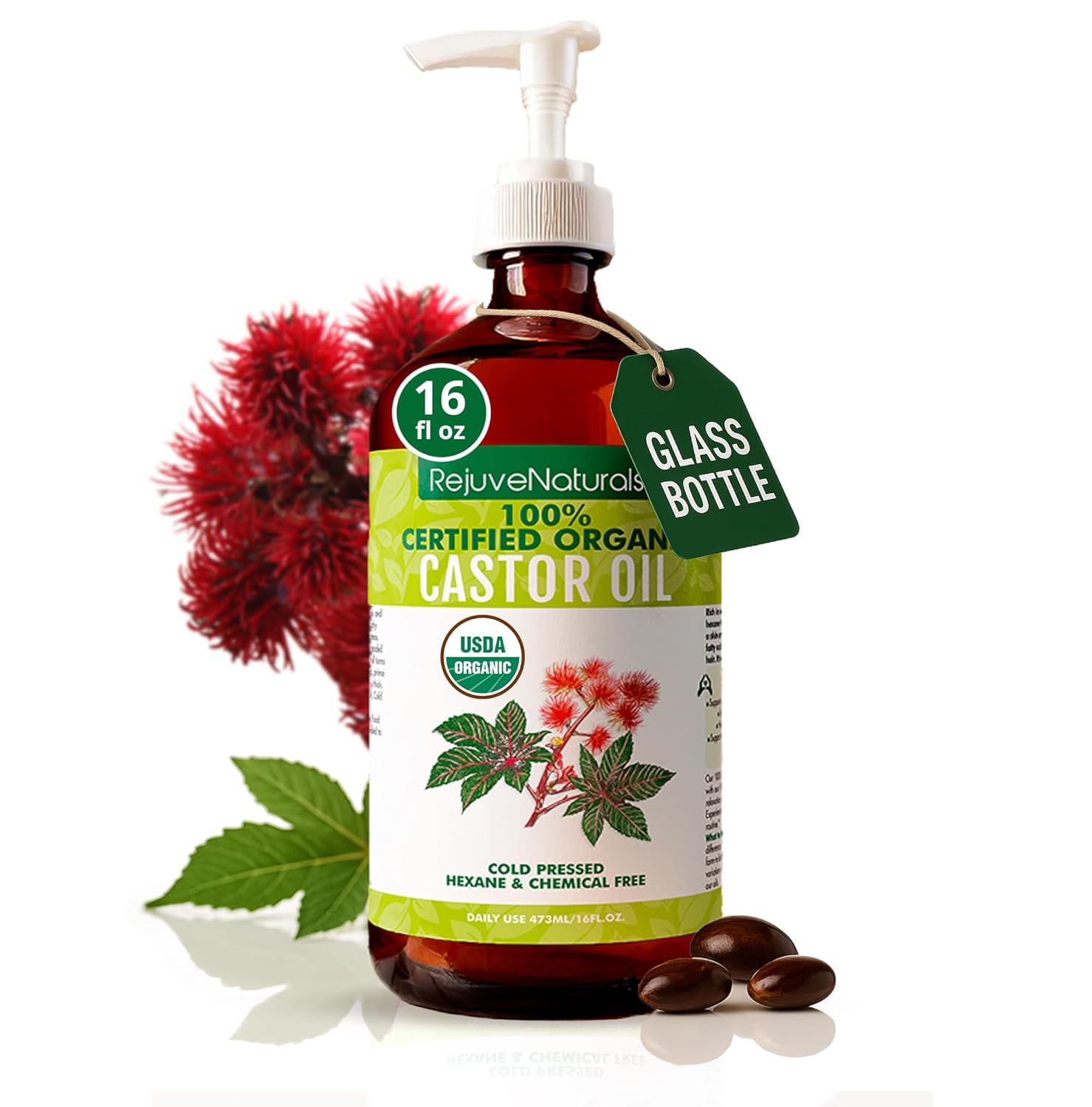 Detalle de RejuveNaturals Castor Oil 16oz