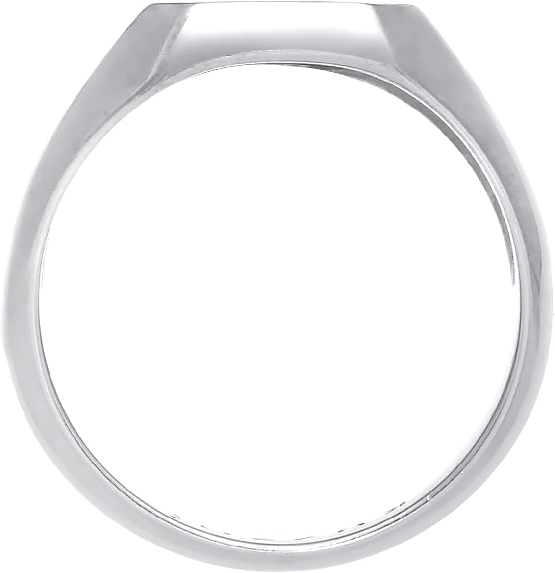 Thumbnail 2 de Kuzzoi Siegelring für Herren: Achteck mit schwarzer Emaille, massives 925er Sterling Silber (10 mm breit) in Ringgröße 60–66