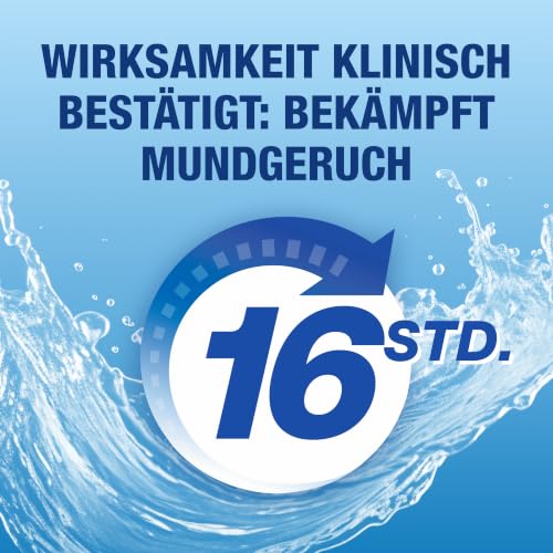 Detalle de CB12 White Mundspülung Mint, 500 ml – 12 Stunden frischer Atem, Zähneaufhellung nach 2 Wochen, Fluorid für stärkeren Zahnschmelz