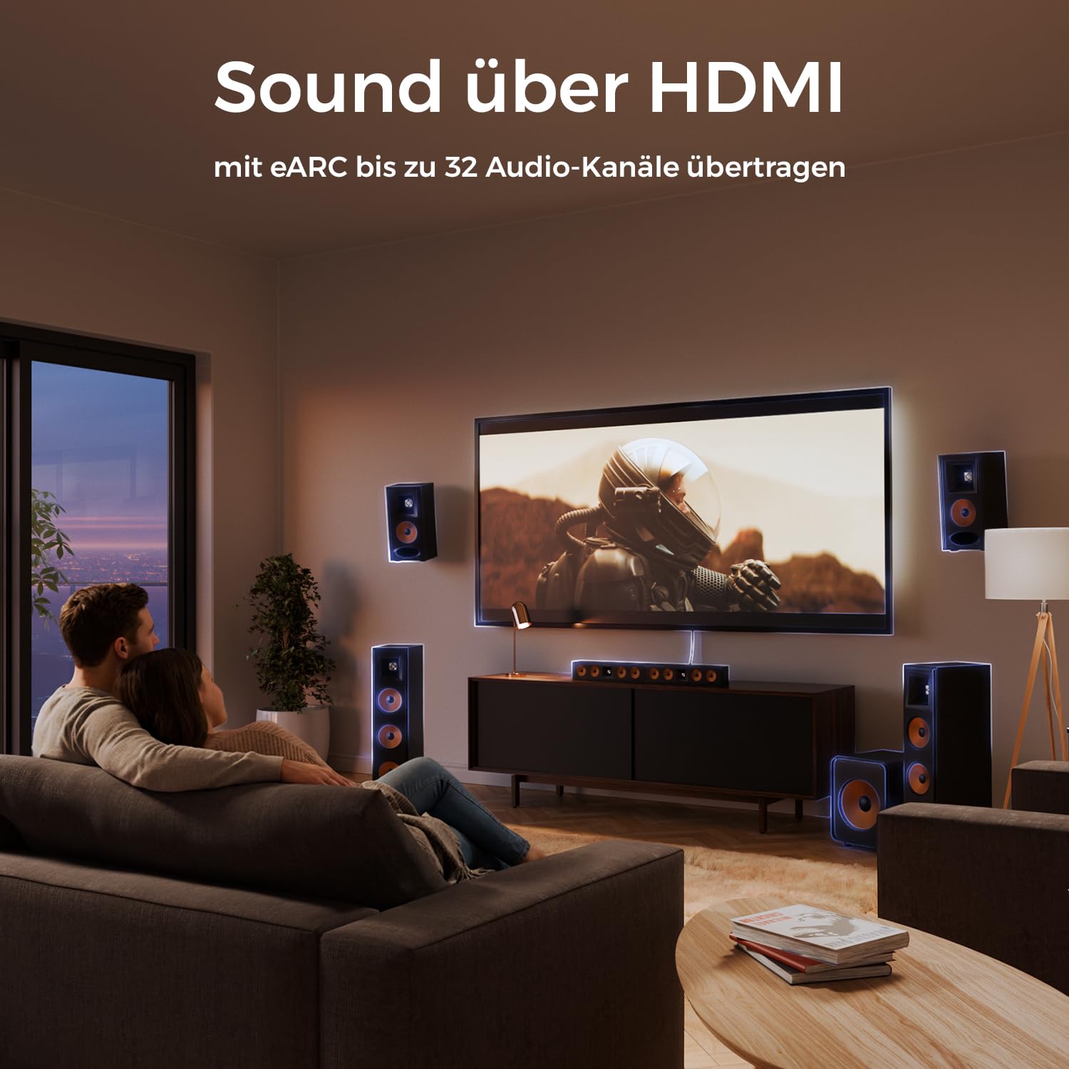 Detalle de deleyCON 2m 8K HDMI 2.1 Verlängerungskabel – Kupplung/Verlängerung für TV, Monitor, PS4/PS5, Xbox, eARC HDR10+ 48 Gbps