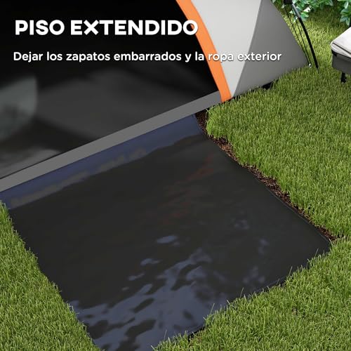 Detalle 2 de Outsunny Tienda de Campaña para 2 Personas: plegable, impermeable 3000 mm y diseño ligero