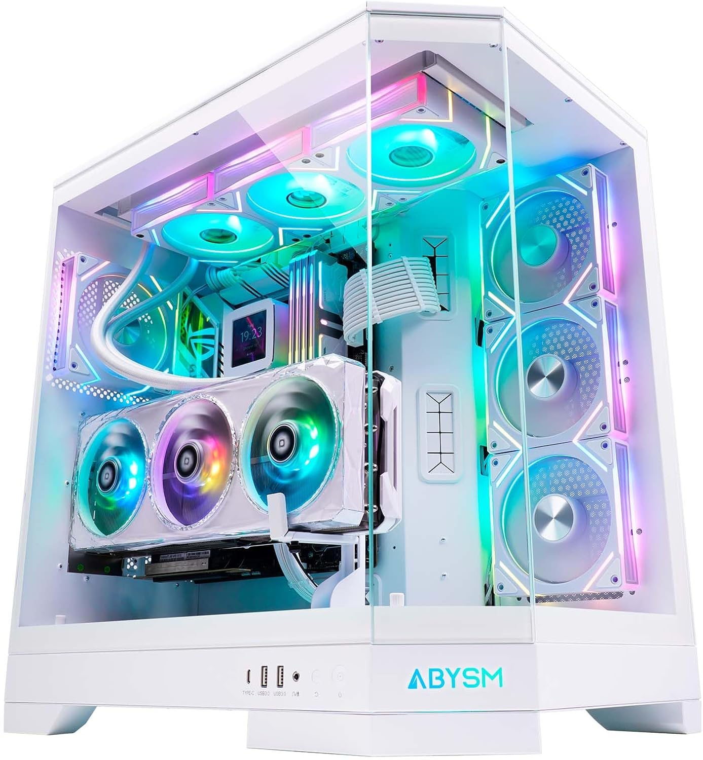 Abysm Gaming Danube SAVA H600 : boîtier PC gamer E-ATX à 3 panneaux en verre trempé et 4 ventilateurs ARGB 120 mm
