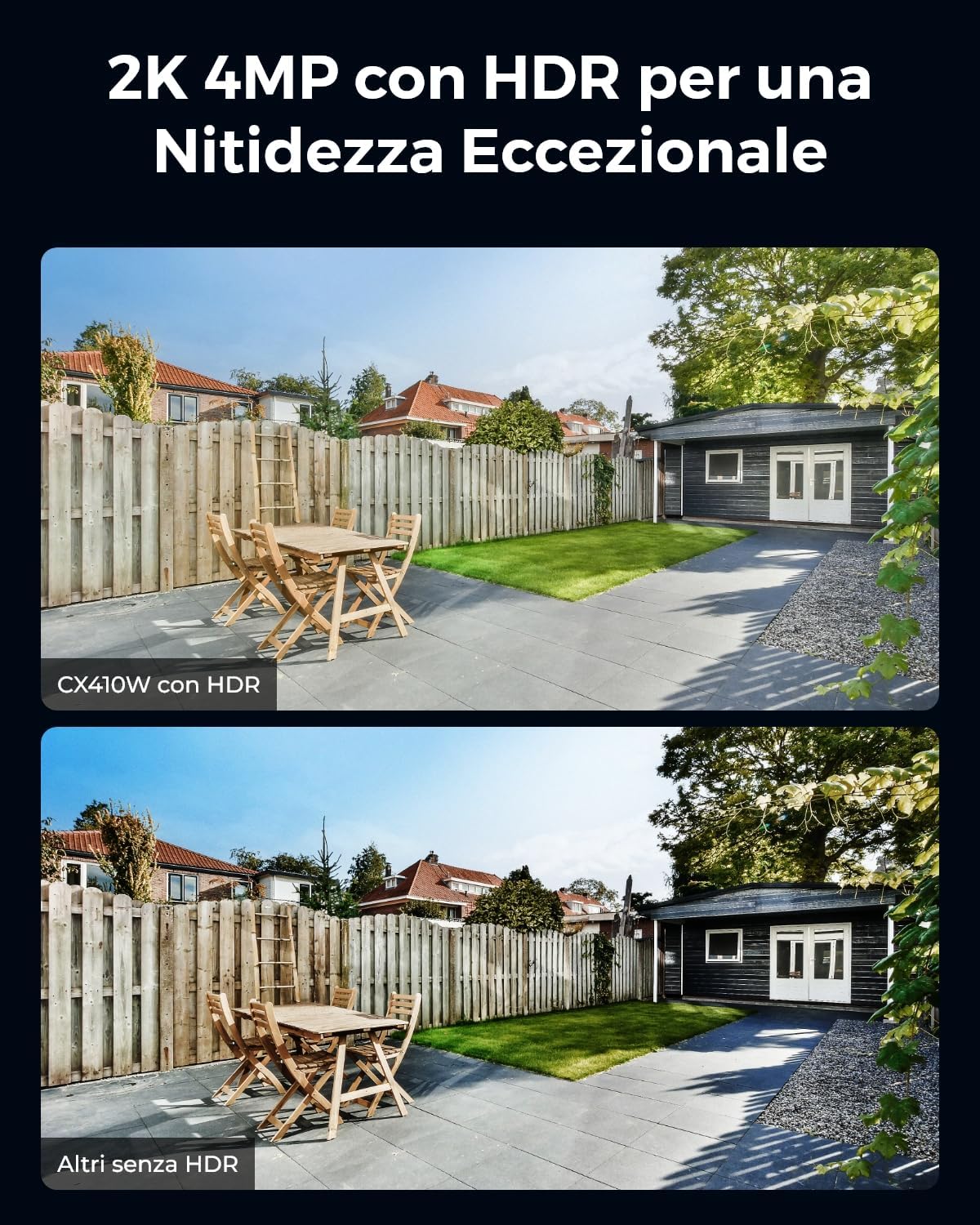 Thumbnail 3 de Reolink ColorX CX410W, telecamera Wi‑Fi 2K con visione notturna True Color, audio bidirezionale