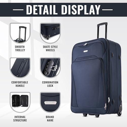 Thumbnail 6 de FLYMAX 29" Large Suitcase Lightweight Expansion with 90L Capacity