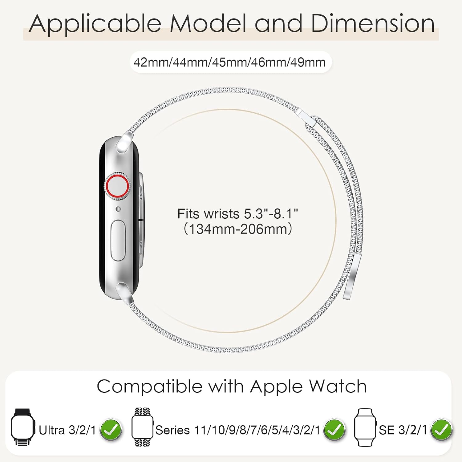 Thumbnail 1 de Milanese Loop for Apple Watch Straps