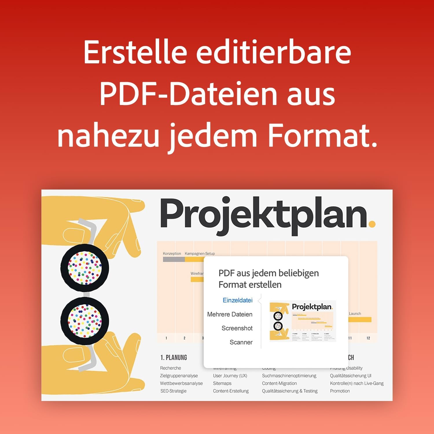 Detalle de Adobe Acrobat Pro | 1 Jahr – PC/Mac (Digital Download) – PDF-Bearbeitung und Signatur
