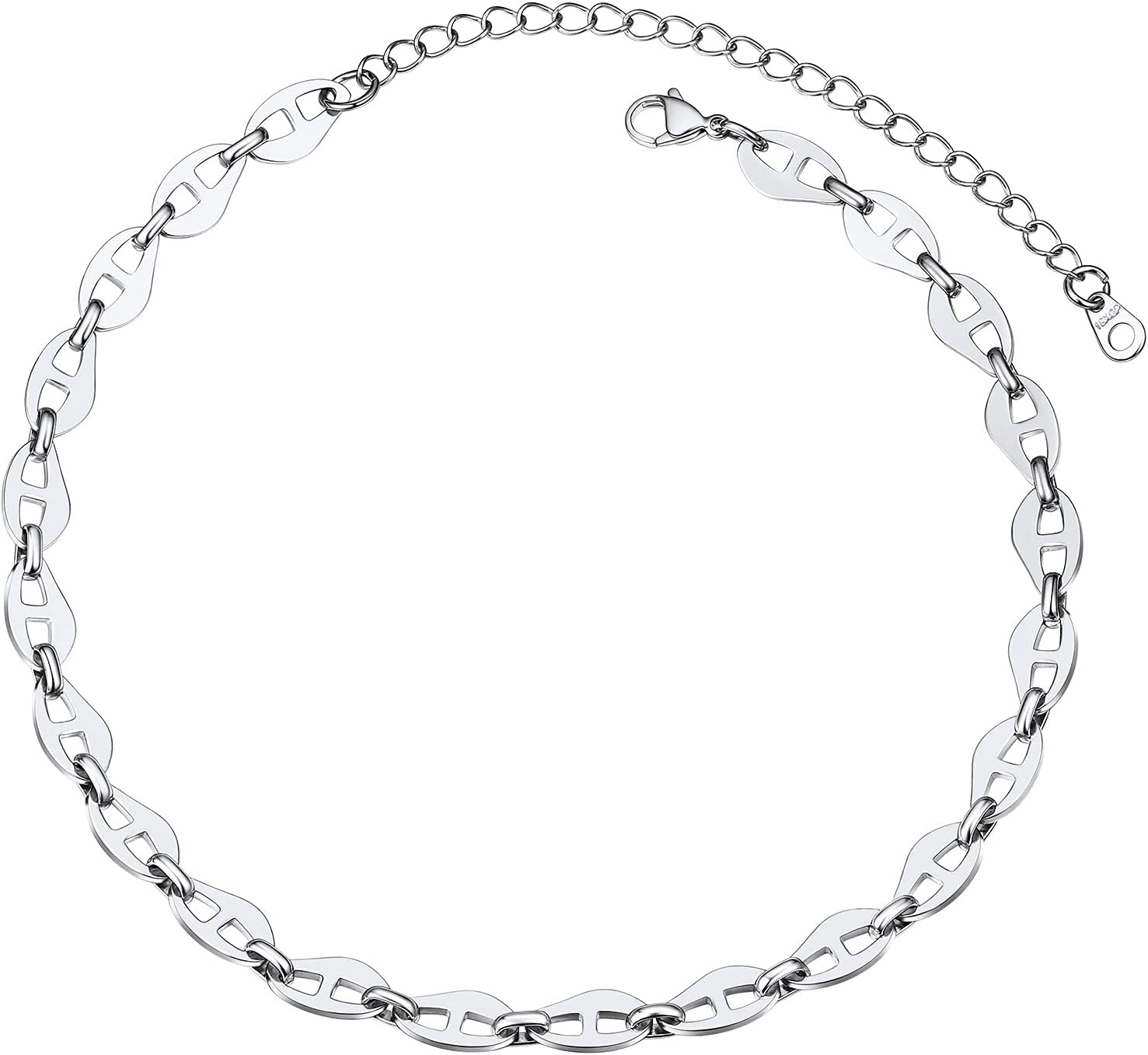 Detalle de PROSTEEL Chaîne Collier Courte Femme Acier Inoxydable Plaqué Or