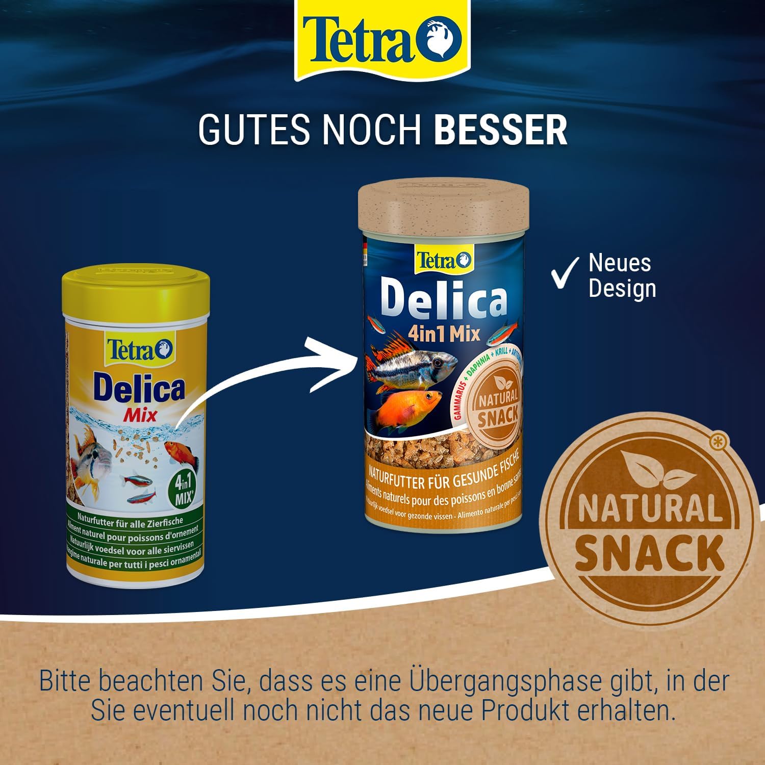 Thumbnail 1 de Tetra Delica Mix Naturfutter – 4-in-1 Futtertier-Mischung, 250 ml Dose