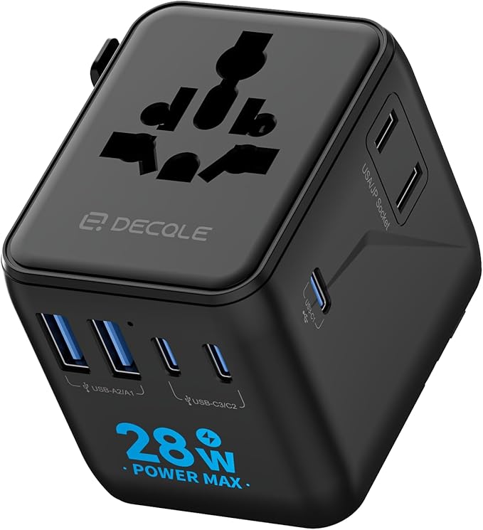 Imagen de decqle Adaptador de Viaje Universal 🌎 con USB-C y USB-A en OfertitasTOP