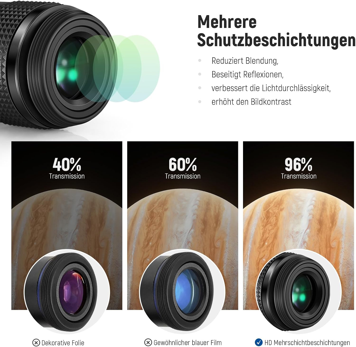 Detalle 2 de NEEWER LS-T22 Zoom Okular 7-21mm