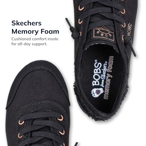Detalle de Skechers Women's Bobs B Cute Trainer, Black/White, UK 6