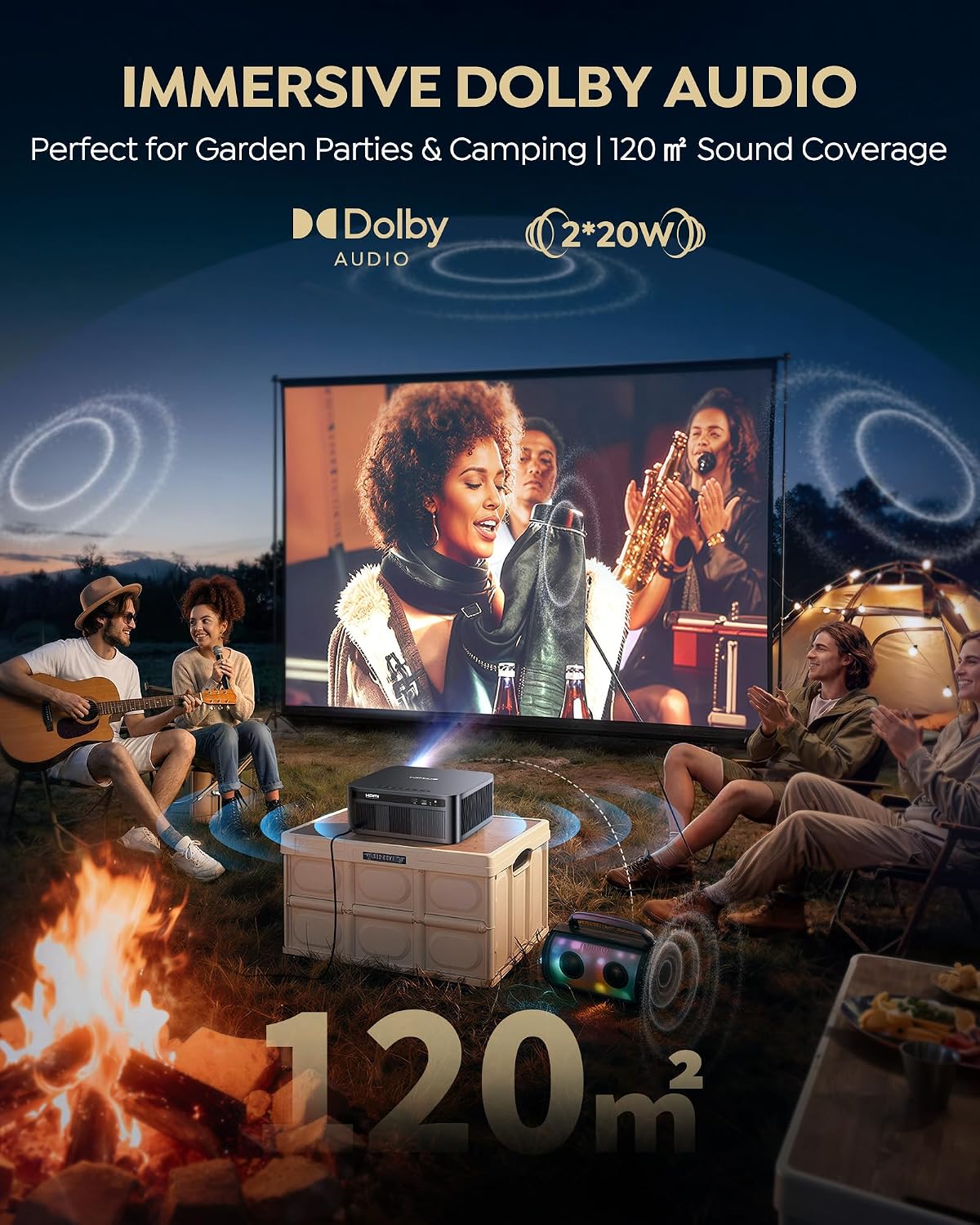Thumbnail 5 de WiMiUS G2 Smart Projector with Google TV 14.0: 2500 ANSI, 1080P Native, 4K Decode, MEMC & 40W Dolby Audio