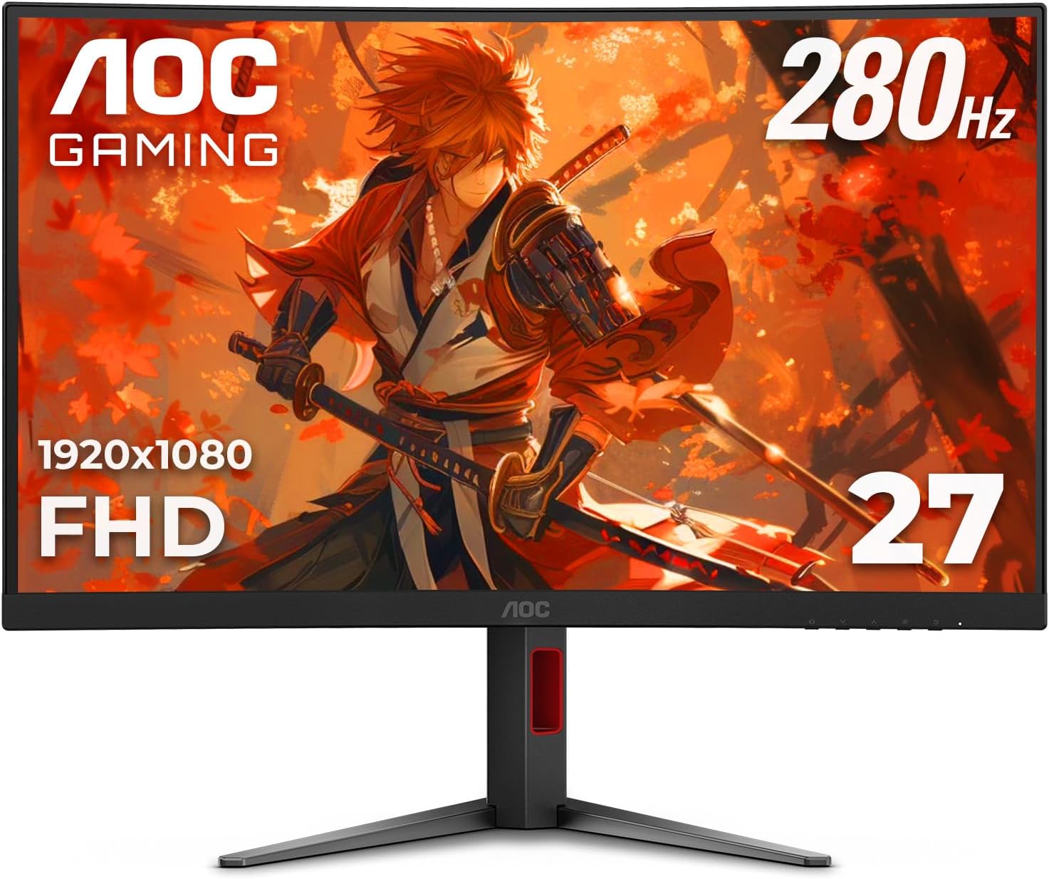 Detalle de AOC 27" Curved Gaming Monitor C27G4ZH: Ultra-Fast 1080p, 1500R VA, FreeSync Premium