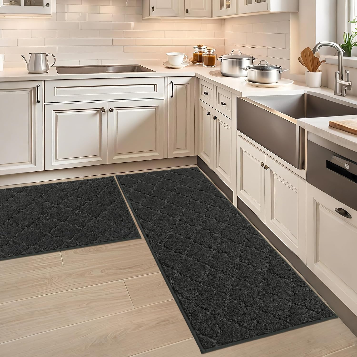 Tapis de cuisine COSY HOMEER 2 pièces, noir ⚙