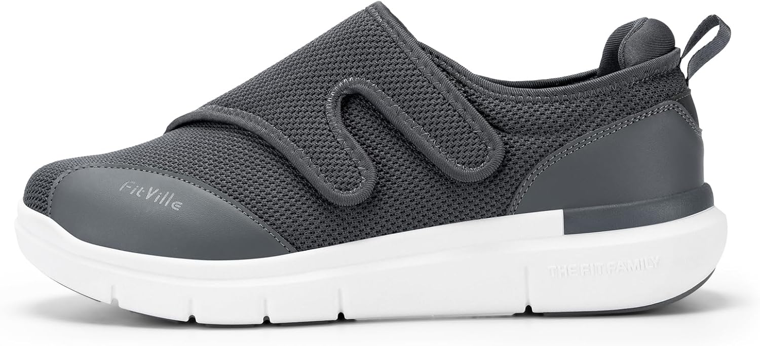 Thumbnail 5 de FitVille Extra Weite Reha-Schuhe für Herren mit Klettverschluss – Walking- & Pflege-Hausschuhe für sensible Füße