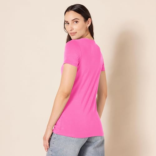 Thumbnail 3 de Amazon Essentials pack de 2 camisetas de manga corta mujer (cuello redondo o en V) blanco con corazones/rosa, talla L