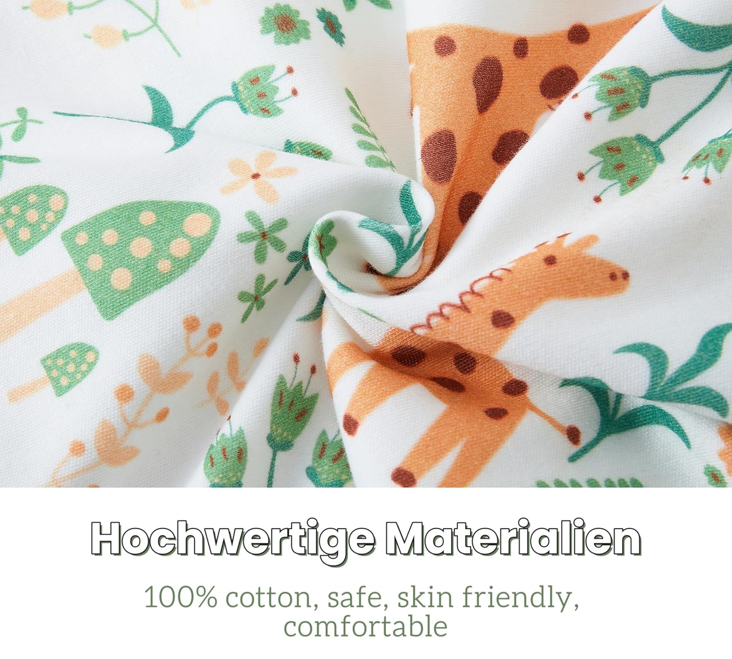 Thumbnail 6 de Chilsuessy Baby-Schlafsack mit Beinen und Füßen aus 100% Baumwolle (Ganzjahres 1.5 Tog) – Giraffe, 100 cm