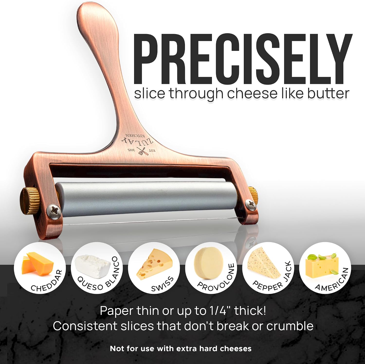 Detalle de Zulay wire cheese slicer with 304 stainless steel wire