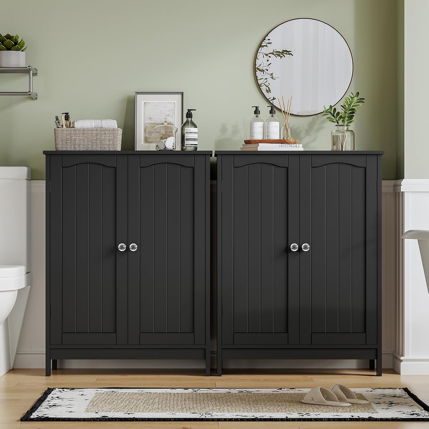 Detalle de Iwell Bathroom Storage Cabinet, 3 Shelves