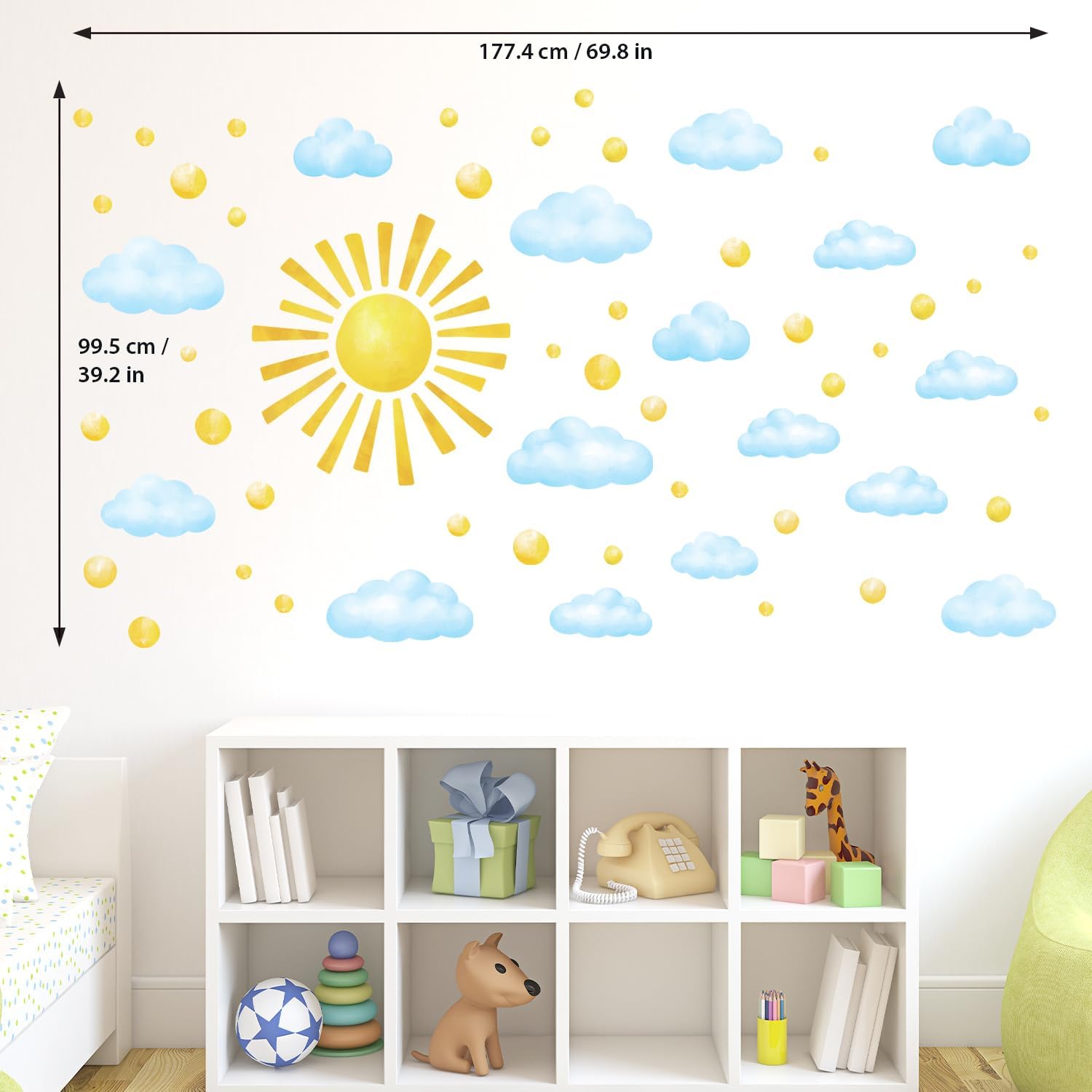 Thumbnail 4 de DECOWALL DS12-8079 Calcomanías de Sol y Nubes 🌞