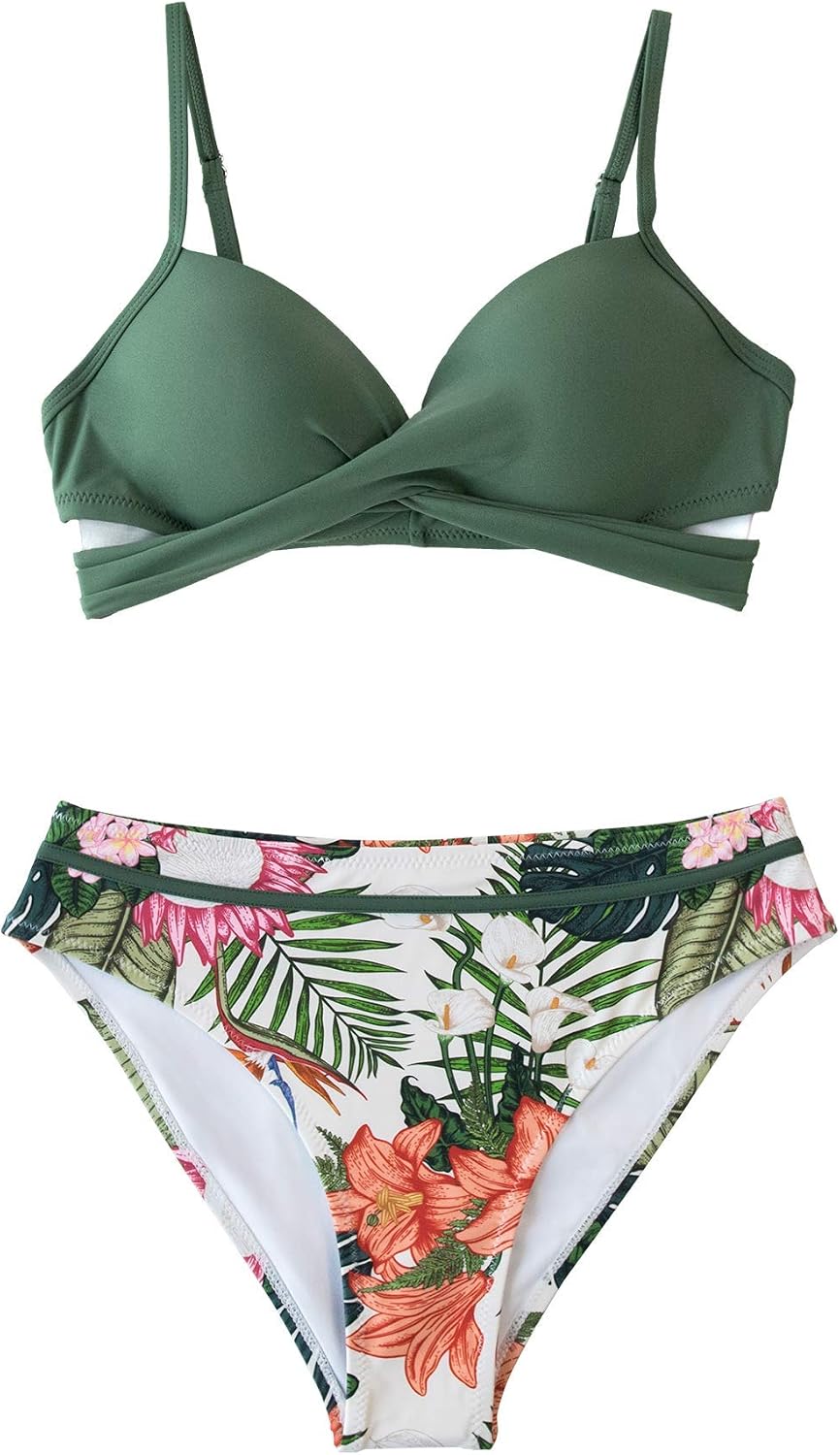 Detalle de CUPSHE bikini noué à fleurs pour femme