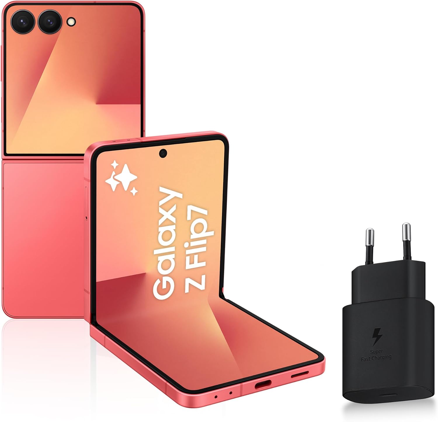Samsung Galaxy Z Flip7 - Smartphone Android 5G avec Galaxy AI, 256 Go, Corail (Version FR)
