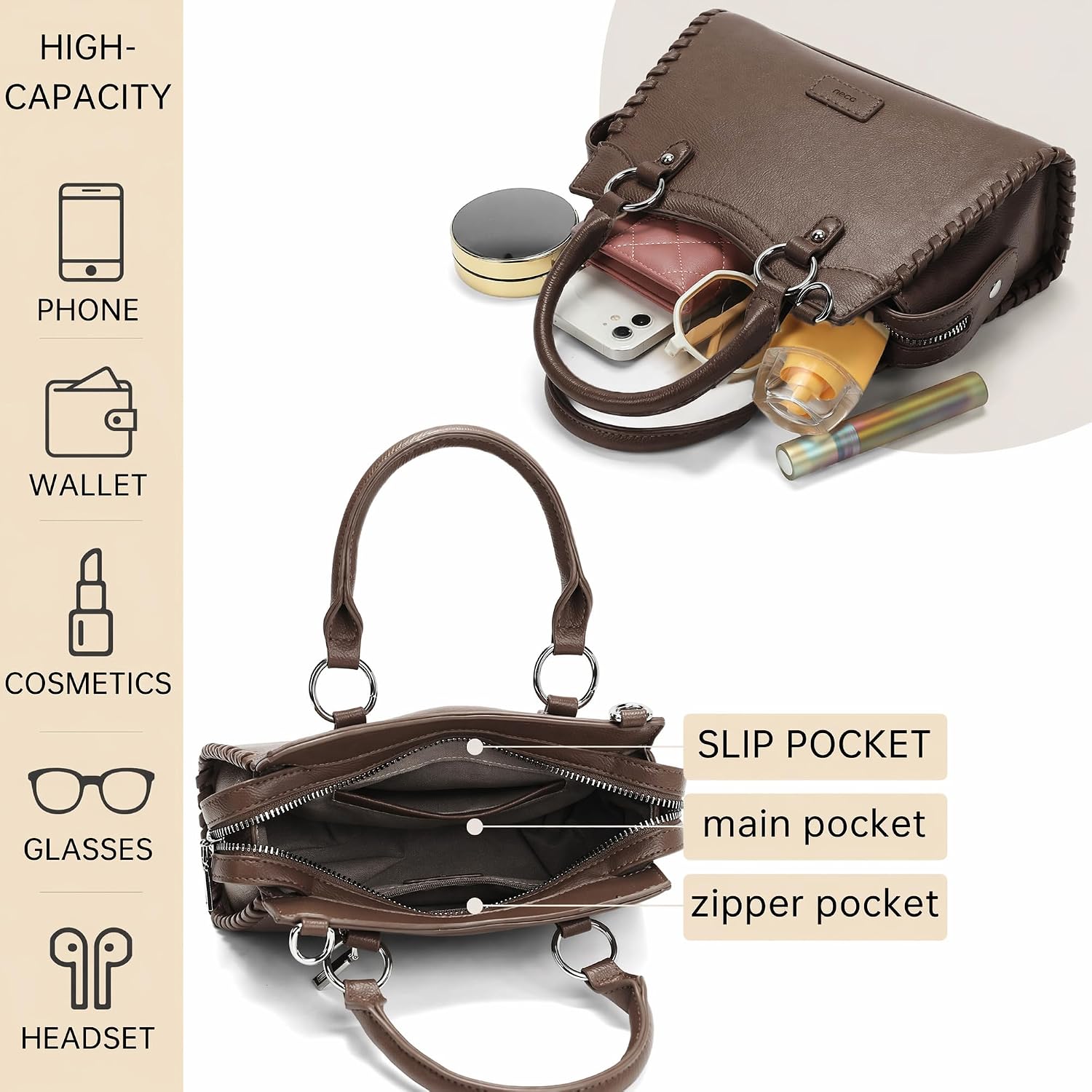 Detalle 1 de GEMIU Small Tote Bag in Vegan Leather