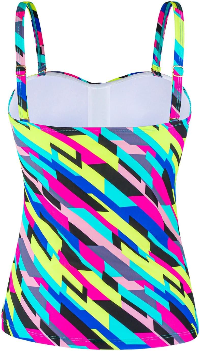 Detalle de Ocean Blues Women's Twist Bandeau Swimsuit Top with Ruched Tummy Control