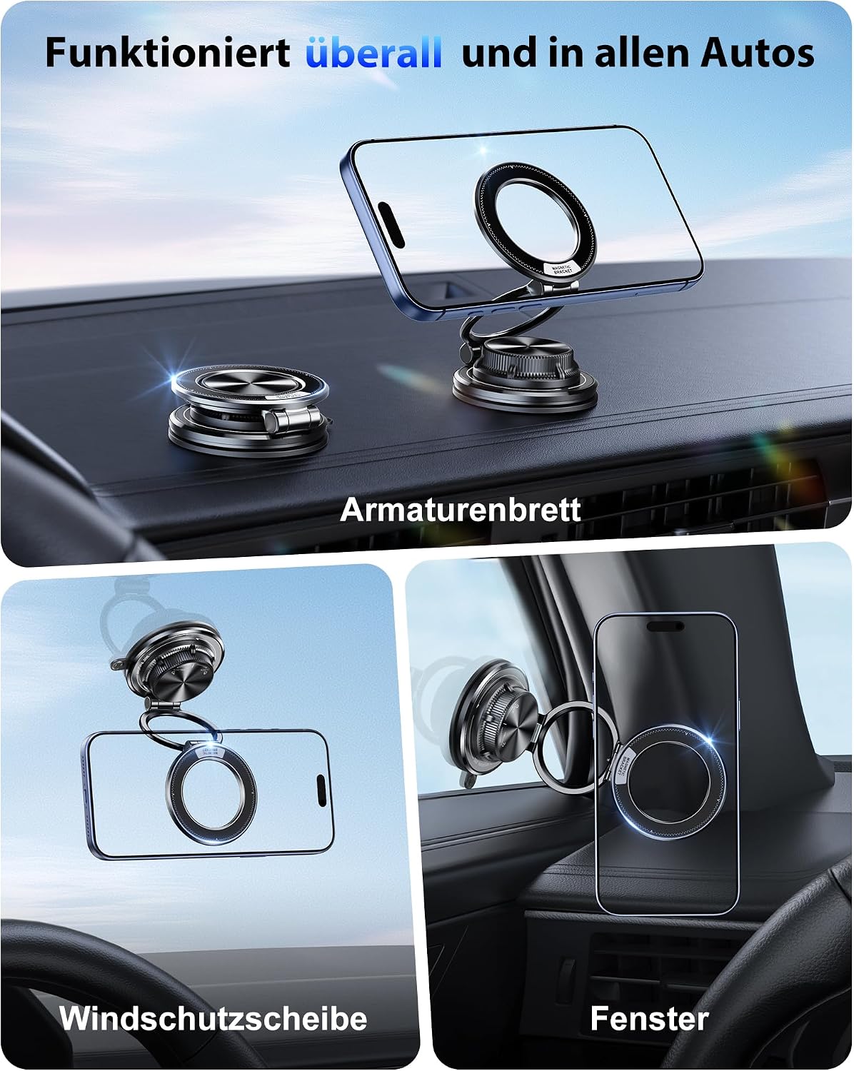 Detalle de Glangeh Ultradünne Handyhalterung Auto 95 LBS