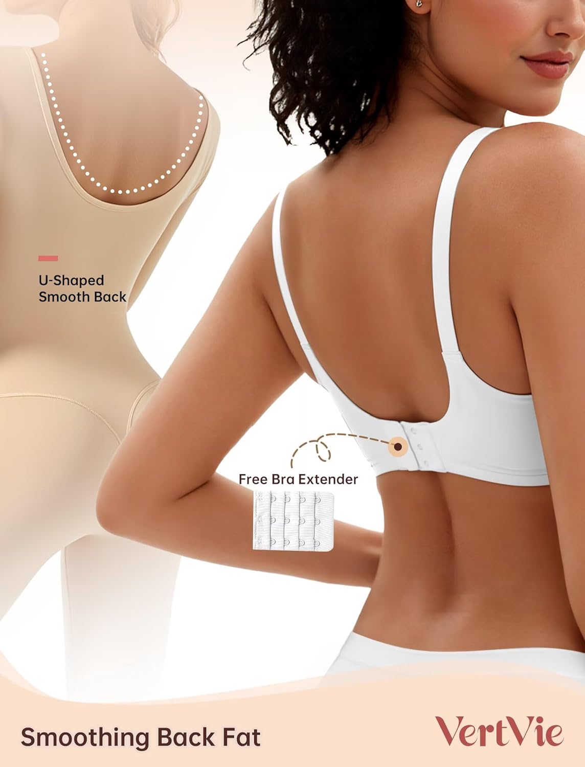 Thumbnail 3 de Vertvie Wireless Jelly Bra (No Underwire) Seamless Push Up Support Bralette, Regular & Plus Size