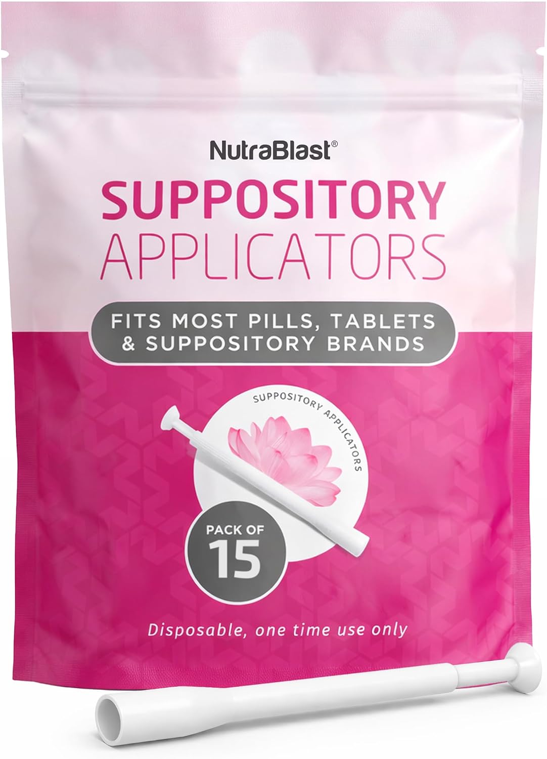 Detalle de NutraBlast NUTBL-PL1002-SUPP-APPLICATOR-C15 Vaginal Suppository Applicators, 15 Count