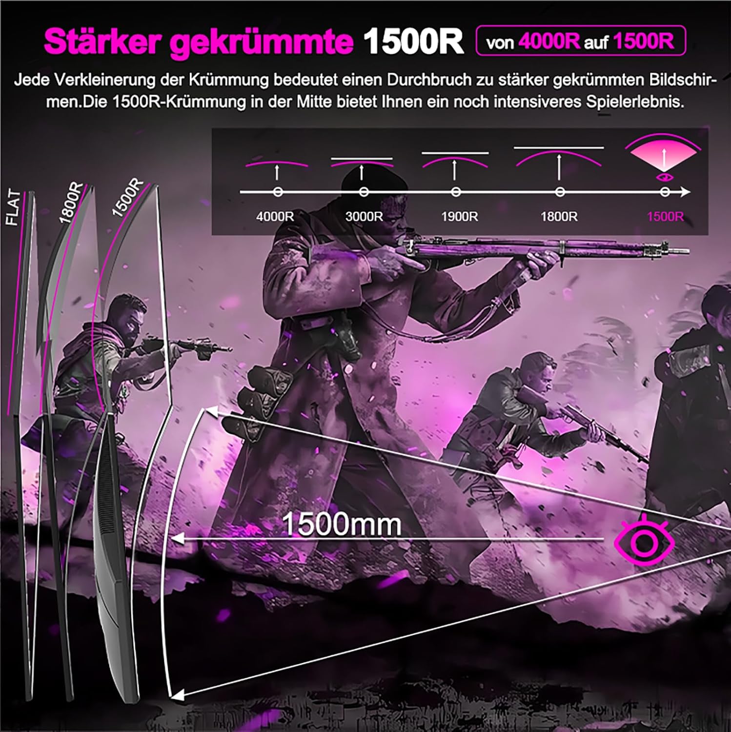 Detalle 2 de Minifire MFG27C1L 27" Curved Gaming Monitor 160Hz