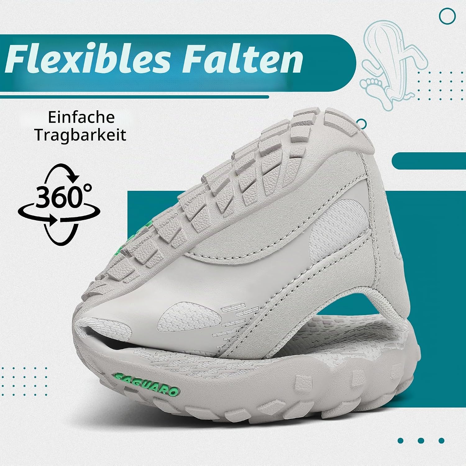 Thumbnail 5 de SAGUARO Barfußschuhe Outdoor – Unisex, breiter Zehenbereich, Zero-Drop Sohle, Schnellschnürsystem, Gr. 36–48
