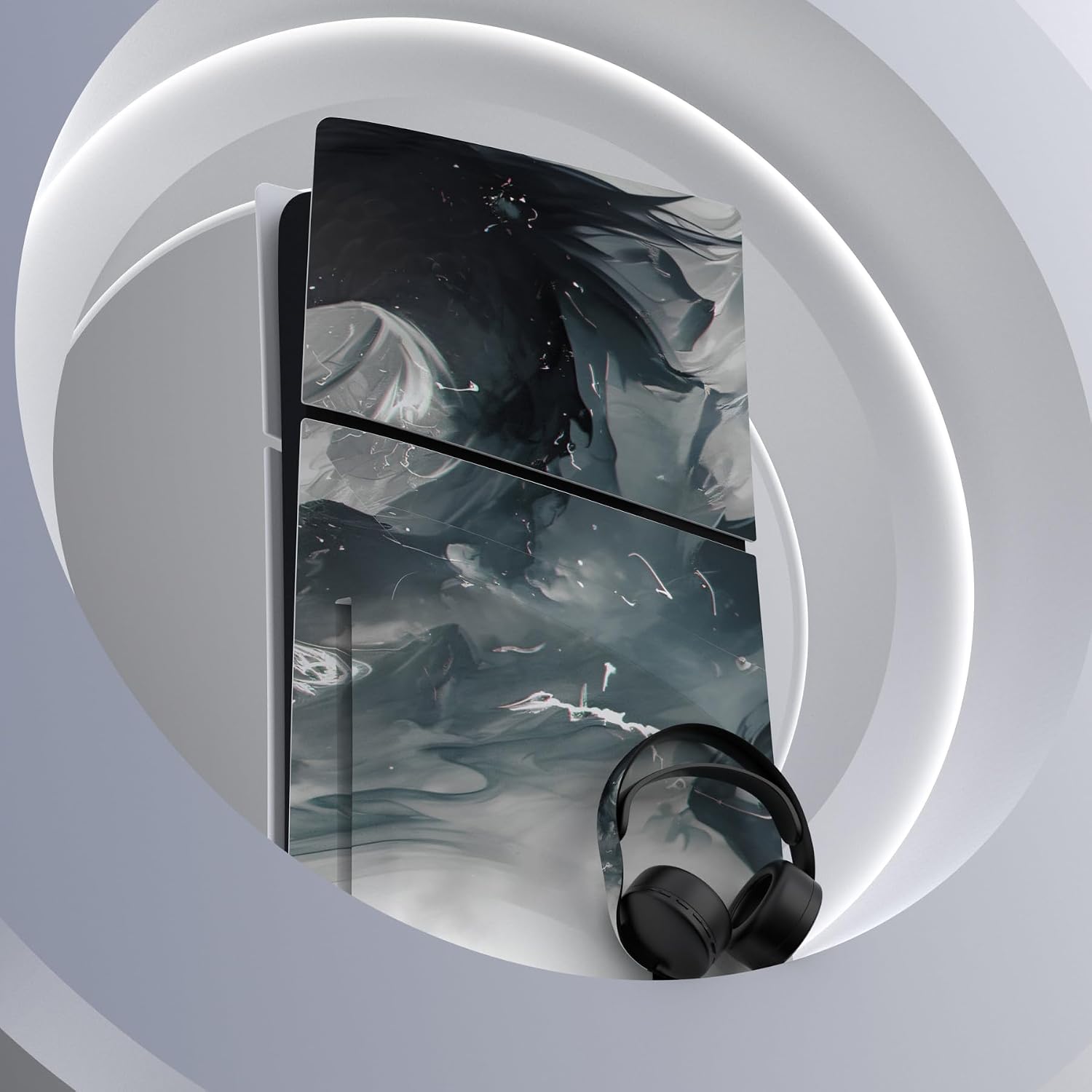 Thumbnail 4 de playvital PS5 Slim Skin Full Set Ink Spirit Dragon