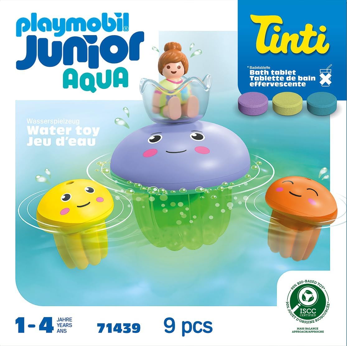 Detalle 2 de Bunte Quallenfamilie – Badespaß mit sicherem Spielzeug für Kleinkinder