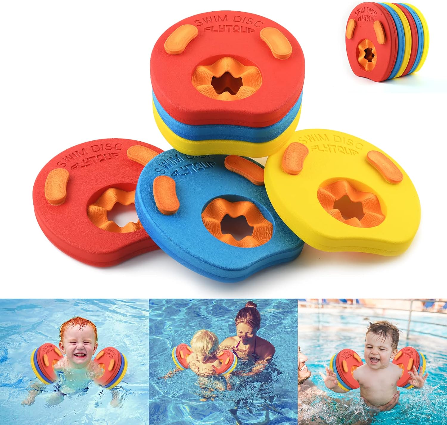 Thumbnail 5 de kaianda 6er-Set Schwimmscheiben für Kinder aus EVA-Schaum – Schwimmhilfe für Babys & Kleinkinder