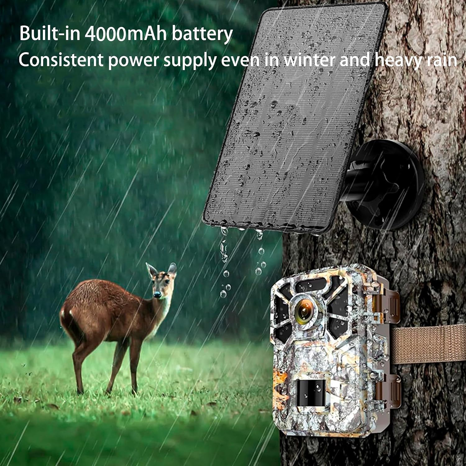 Thumbnail 3 de LIFEMOI fhhfj Solar Panel for Trail Cameras, 4,000 mAh Battery, IP66