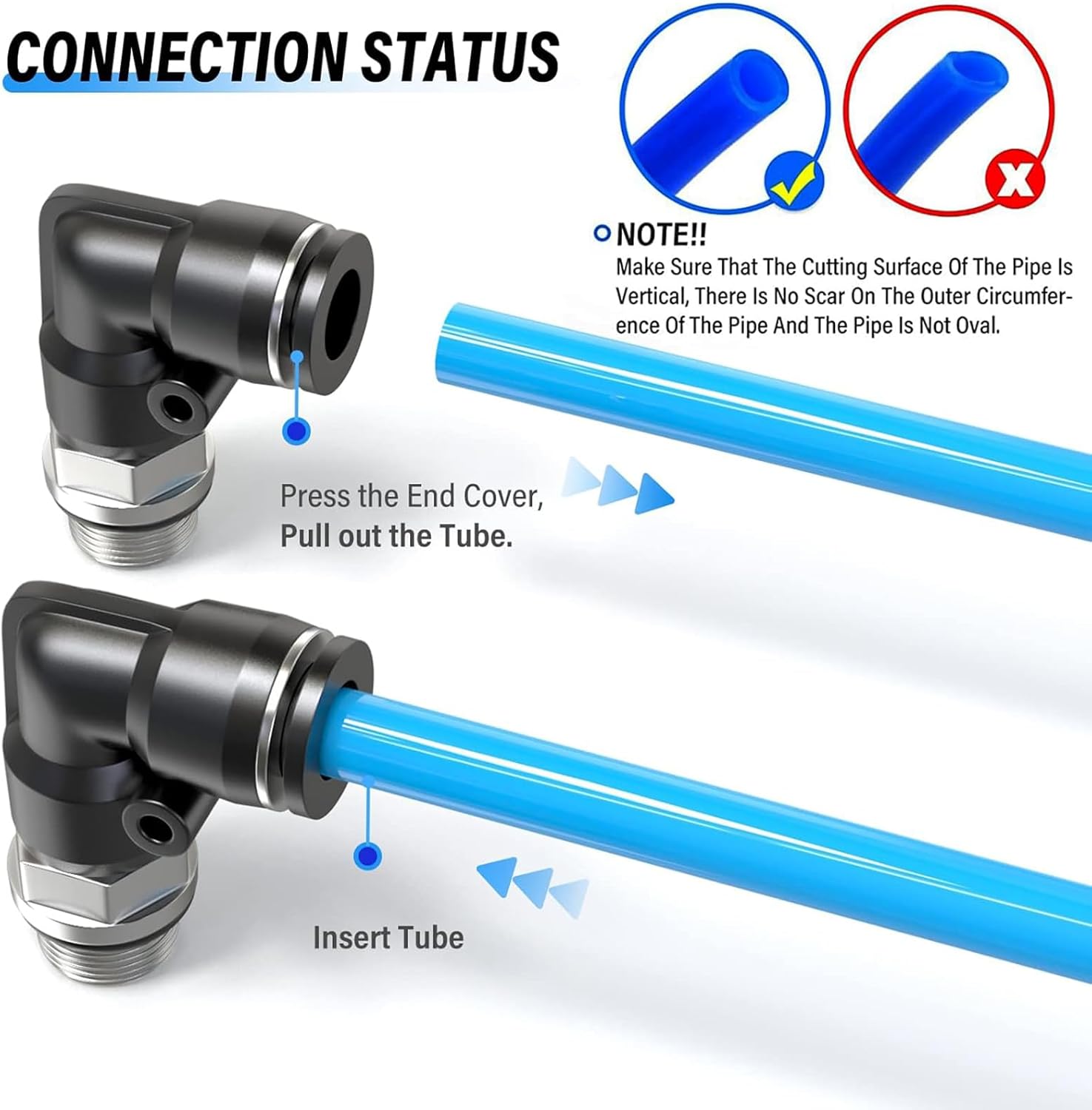 Thumbnail 4 de TAILONZ PNEUMATIC PL6-03 male elbow push-to-connect fitting for 6mm tube (3/8" BSP), 10-pack