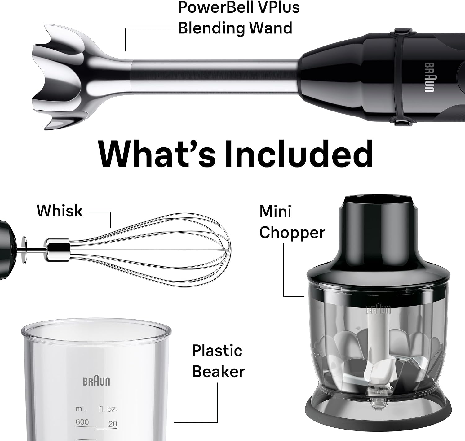 Thumbnail 6 de Braun MultiQuick Vario 5 Immersion Blender, 21 Speeds, 500 W, Turbo Boost