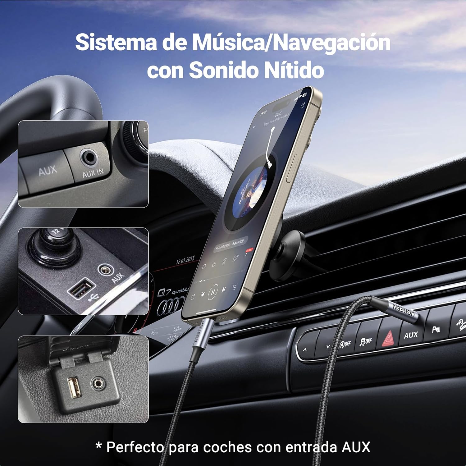 Thumbnail 4 de UGREEN Cable USB-C a Jack 3.5" Auxiliar para Coche 🎧