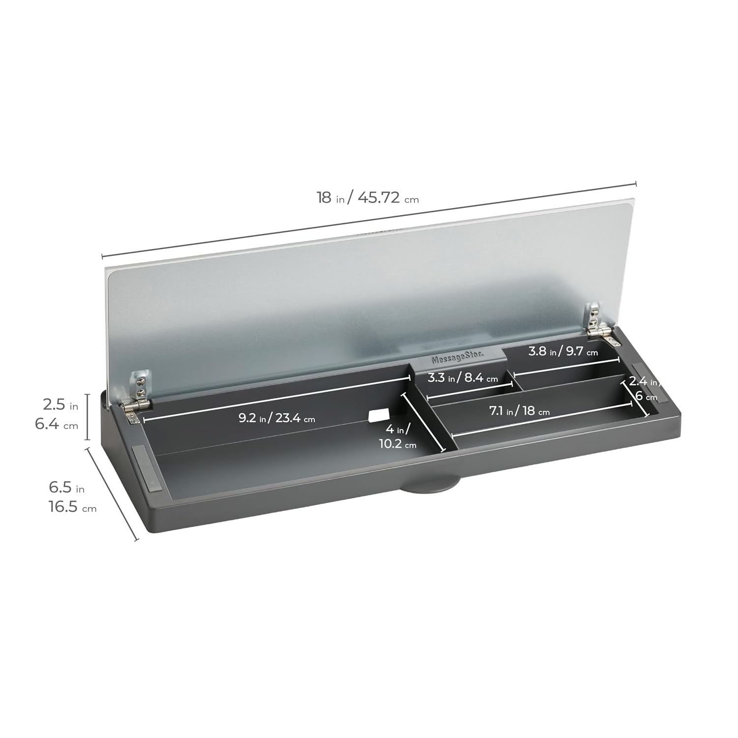 Detalle 2 de ECR4Kids Dry-Erase Desk Organizer, Tempered Glass