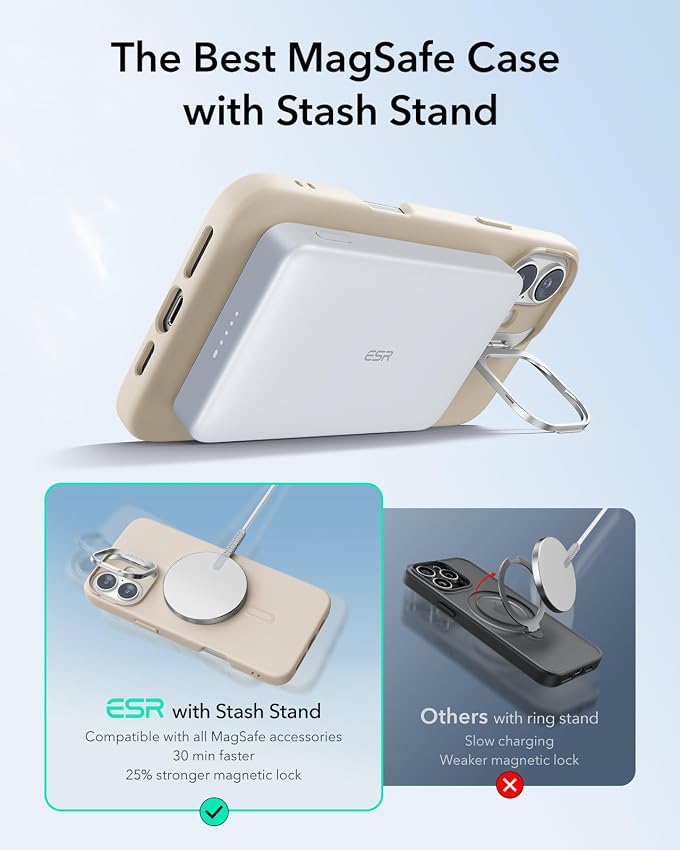 Detalle 2 de ESR iPhone 16 Plus Silicone Case with Stand